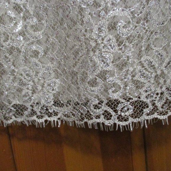 Calvin Klein Dress Feminine lacy tan/beige with stretch like new size 10 - Picture 6 of 10